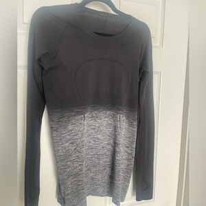 Lululemon Black Ombré Long Sleeve Swiftly Tee